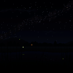 Deep night: the Milky Way and many stars